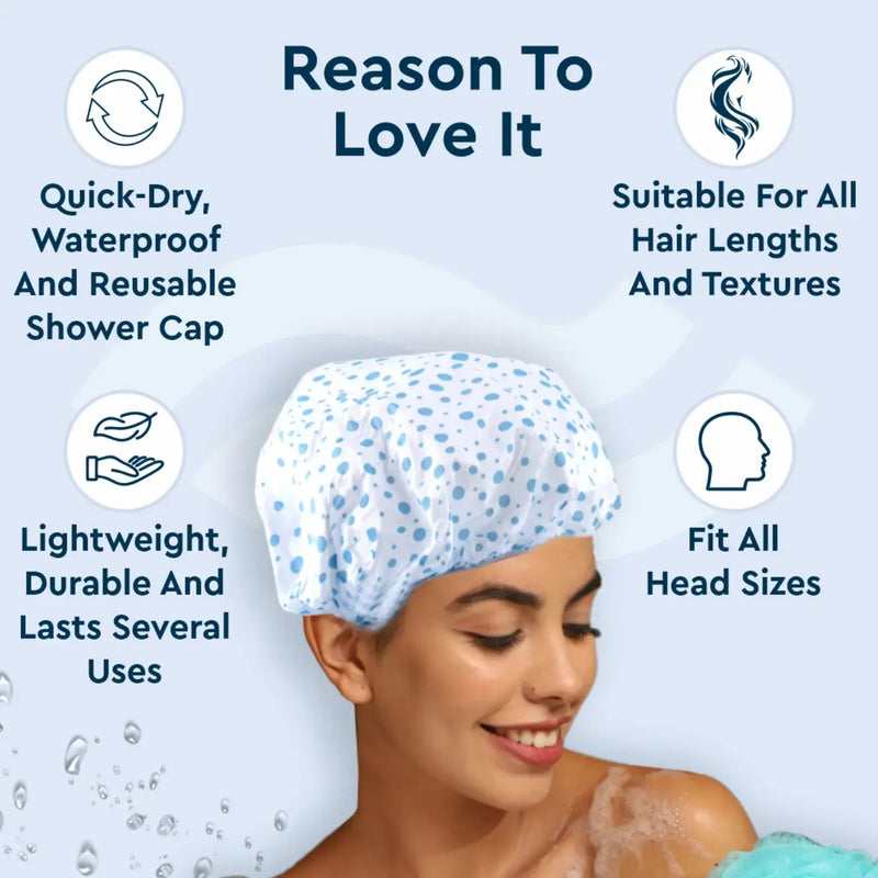 GUBB Reusable Shower Caps for men and women