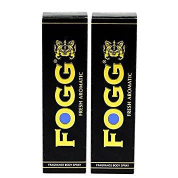 Fogg BLACK Fresh Aromatic Body Spray Deodorant - For Men, 120ml (Pack of 2)