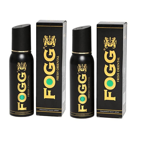 Fogg BLACK Fresh Oriental Body Spray Deodorant - For Men, 120ml (Pack of 2)