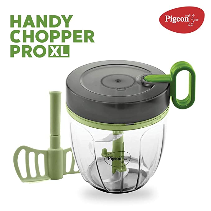 Pigeon Handy Chopper Pro XL (900 ML) for Chopping, Mincing and Whisking with 5 Stainless Steel Blades and 1 Plastic Whisker