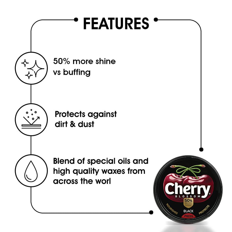 Cherry Blossom Wax Polish Black 15gm