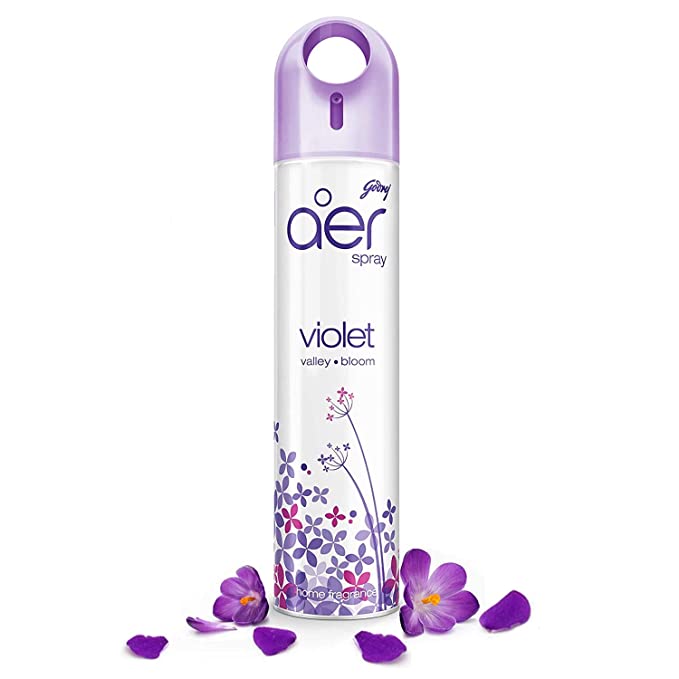 Godrej aer Spray Air Freshener for Home & Office - Violet Valley Bloom (220 ml)
