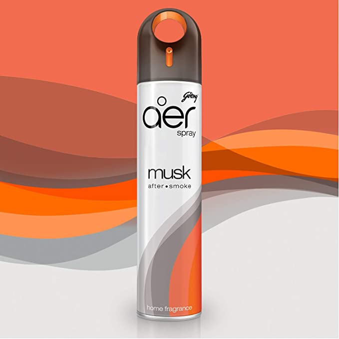 Godrej aer Spray Air Freshener for Home & Office - Musk After Smoke (220 ml)
