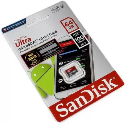 SanDisk Ultra 64 GB C10 MicroSD MemoryCard